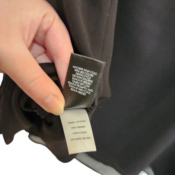 Torrid Strappy Sophie Chiffon Lattice Neck Swing Cami Tank Top Black Size 1X - Picture 10 of 10